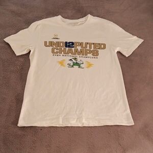 Nike Notre Dame White 'Undisputed Champs' Graphic Tee